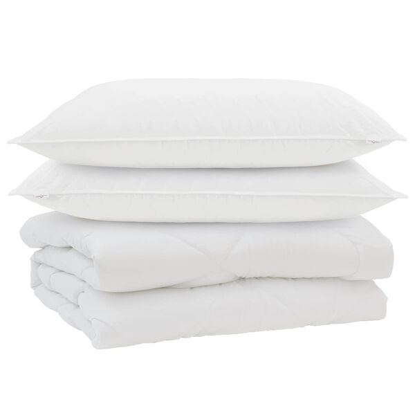 vidaXL Paplan p&aacute;rn&aacute;val 3 pcs Feh&eacute;r Mikrosz&aacute;las