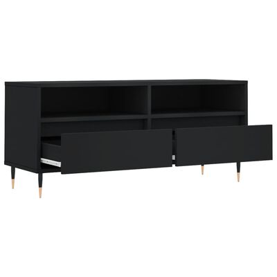 vidaXL fekete szerelt fa TV-szekrény 100 x 34,5 x 44,5 cm
