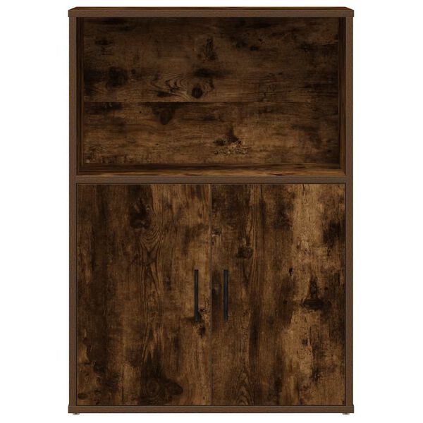 vidaXL f&uuml;st&ouml;s t&ouml;lgy sz&iacute;nű szerelt fa k&ouml;nyvszekr&eacute;ny 60x24x85 cm