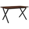vidaXL &Eacute;lő &eacute;lű &eacute;tkezőasztal 140 x 80 x 75 cm T&ouml;m&ouml;r Ak&aacute;cfa S&ouml;t&eacute;t Barna