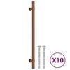vidaXL 10 db fekete rozsdamentes ac&eacute;l szekr&eacute;nyfoganty&uacute; 224 mm