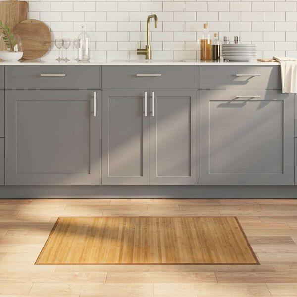 vidaXL n&eacute;gysz&ouml;gletű term&eacute;szetes bambusz szőnyeg 60 x 100 cm