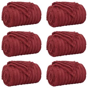 vidaXL Takar&oacute;k 6 db Bordeaux piros 150 x 130 cm 2.85 kg Gyapj&uacute;
