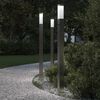 vidaXL 3 db szenzoros oszlopl&aacute;mpa 110 cm rozsdamentes ac&eacute;l IP44