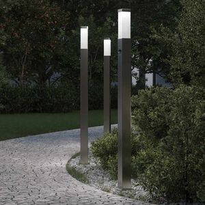 vidaXL 3 db szenzoros oszlopl&aacute;mpa 110 cm rozsdamentes ac&eacute;l IP44
