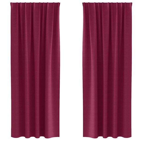 vidaXL Fekete F&uuml;gg&ouml;ny Gyűrűkkel 2 pcs Bord&oacute; 245 x 140 cm Poli&eacute;szter