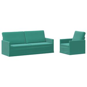 vidaXL Kanap&eacute; Szett 2 pcs T&uuml;rkiz B&aacute;rsony