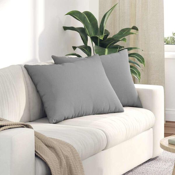 vidaXL Kanapé párnák 2 pcs Szürke 70 x 50 cm szövet