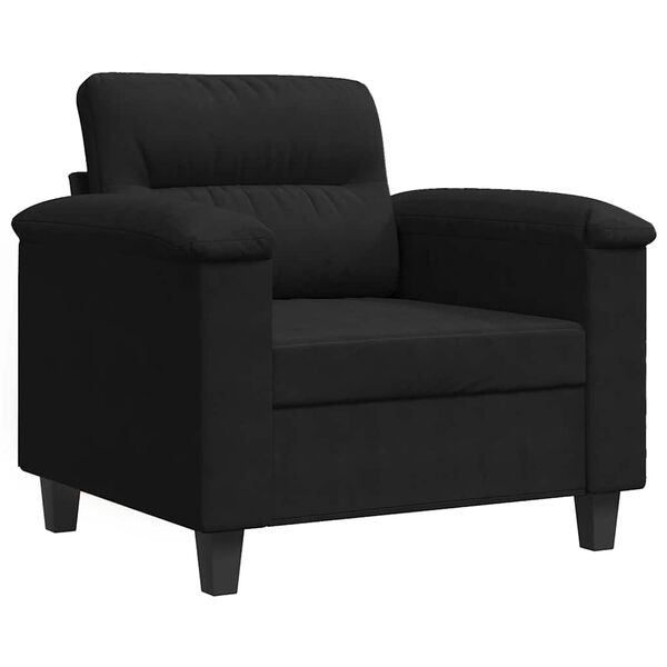 vidaXL fekete mikrosz&aacute;las sz&ouml;vet kanap&eacute;fotel 60 cm