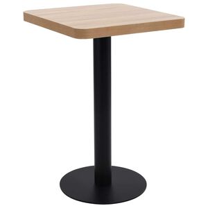 vidaXL vil&aacute;gosbarna MDF bisztr&oacute;asztal 50 x 50 cm
