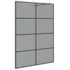 vidaXL Walk-in zuhanyfal Fekete 140 x 195 cm edzett &uuml;veg
