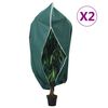 vidaXL 2 db n&ouml;v&eacute;nyv&eacute;dő huzat cipz&aacute;rral 70 g/m&sup2; 2,36 x 2 m