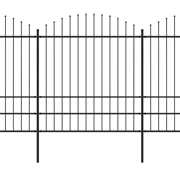 vidaXL fekete ac&eacute;lker&iacute;t&eacute;s l&aacute;ndzs&aacute;s tetejű 537 x 200 cm