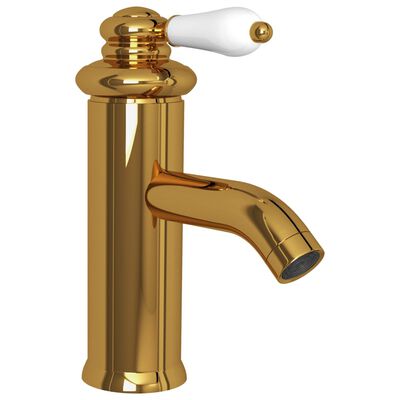 vidaXL aranyszínű fürdőszobai mosdócsaptelep 130 x 180 mm
