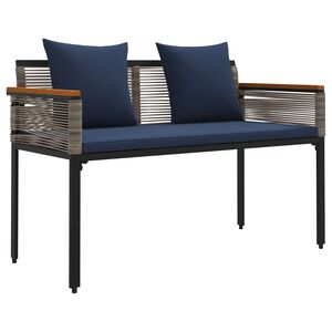 vidaXL Kerti pad 2 -Seater 117 x 54 x 74.5 cm polirattan