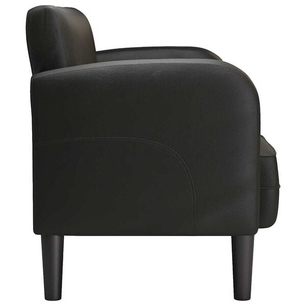 vidaXL fekete műbőr loveseat kanap&eacute; 110 cm