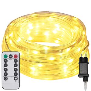vidaXL K&ouml;t&eacute;l vil&aacute;g&iacute;t&aacute;s 120 LED-del Meleg feh&eacute;r 5 m PVC