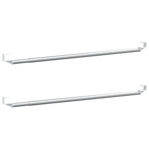 vidaXL 2 db feh&eacute;r &eacute;s ez&uuml;st alum&iacute;nium f&uuml;gg&ouml;nytart&oacute; 40-60 cm
