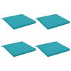 vidaXL &Uuml;lőp&aacute;rn&aacute;k SOEST 4 db 100% poli&eacute;szter T&uuml;rkiz 70 x 70 x 5 cm