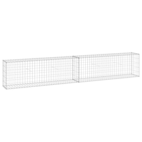 vidaXL horganyzott ac&eacute;l gabion fal fed&eacute;llel 300 x 30 x 50 cm
