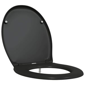 vidaXL WC &uuml;lőke Fekete 47 x 37 x 4 cm Duroplast