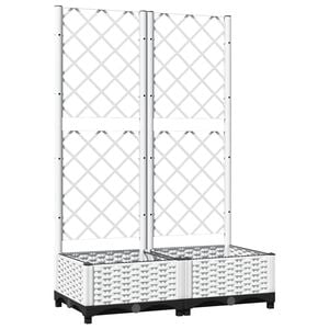 vidaXL feh&eacute;r polipropil&eacute;n r&aacute;csos kerti &uuml;ltetől&aacute;da 80 x 40 x 121,5 cm