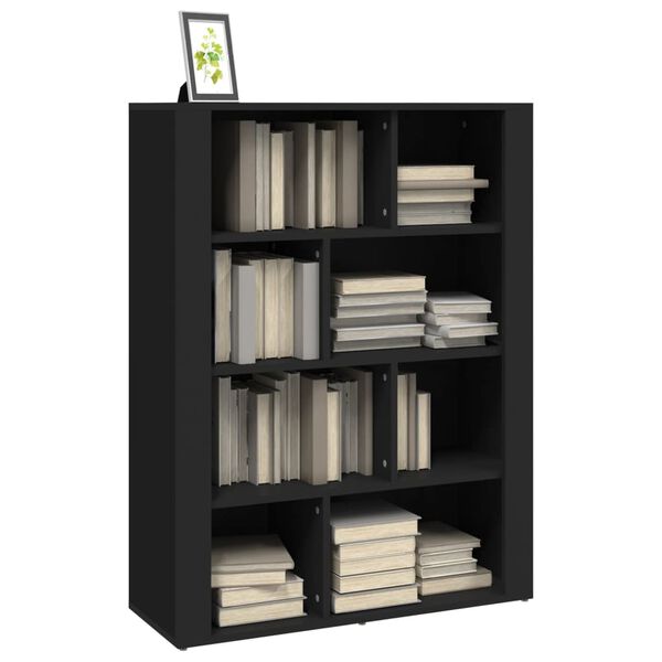 vidaXL fekete szerelt fa t&aacute;lal&oacute;szekr&eacute;ny 80x30x106 cm