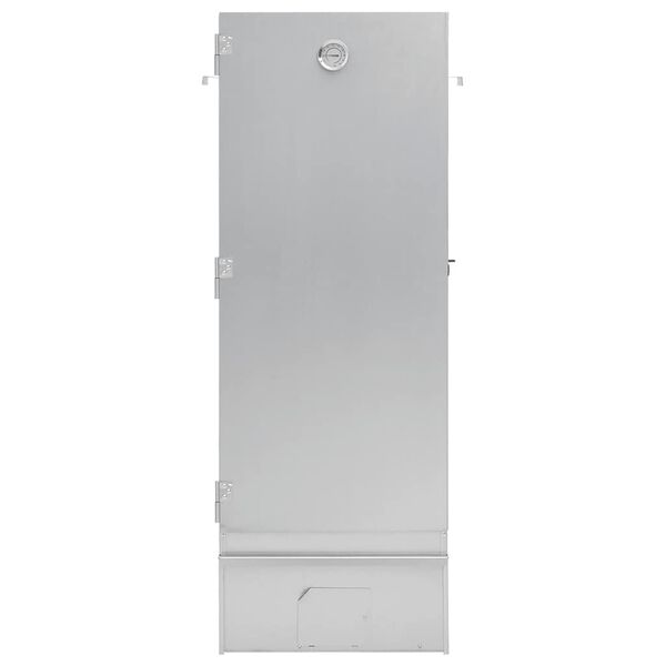 vidaXL horganyzott ac&eacute;l BBQ f&uuml;st&ouml;lőkemence faapr&iacute;t&eacute;kkal 44,5x29x110 cm