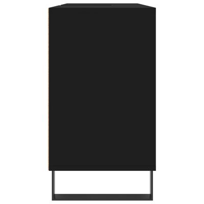 vidaXL fekete szerelt fa mosdószekrény 80 x 33 x 60 cm