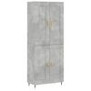 vidaXL betonsz&uuml;rke szerelt fa magasszekr&eacute;ny 69,5 x 34 x 180 cm