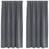 vidaXL S&ouml;t&eacute;t&iacute;tő f&uuml;gg&ouml;ny&ouml;k 2 pcs Vil&aacute;gossz&uuml;rke 140 x 175 cm B&aacute;rsony