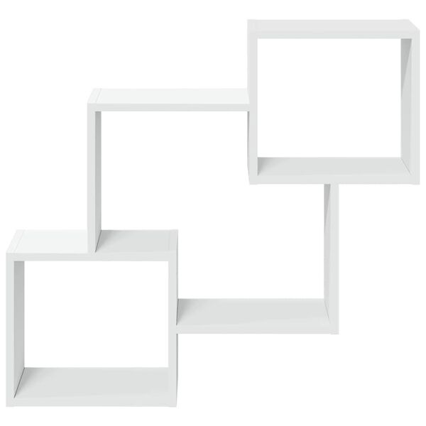 vidaXL fehér szerelt fa faliszekrény 78 x 18 x 71 cm