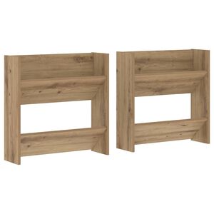 vidaXL Cipőszekr&eacute;ny 2 db 60 x 18 x 60 cm Szerelt Fa K&eacute;zműves T&ouml;lgy