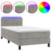 vidaXL vil&aacute;gossz&uuml;rke b&aacute;rsony rug&oacute;s &eacute;s LED-es &aacute;gy matraccal 90x190 cm