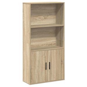 vidaXL sonoma t&ouml;lgy sz&iacute;nű szerelt fa k&ouml;nyvszekr&eacute;ny 60x24x120 cm