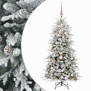 vidaXL Műanyag Hajtogat&oacute;s Kar&aacute;csonyfa 120 cm 150 LED Meleg feh&eacute;r