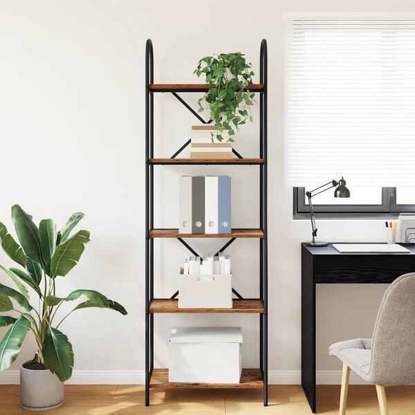 vidaXL K&ouml;nyvespolc &Ouml;reg fa 60 x 30 x 183 cm Faanyag