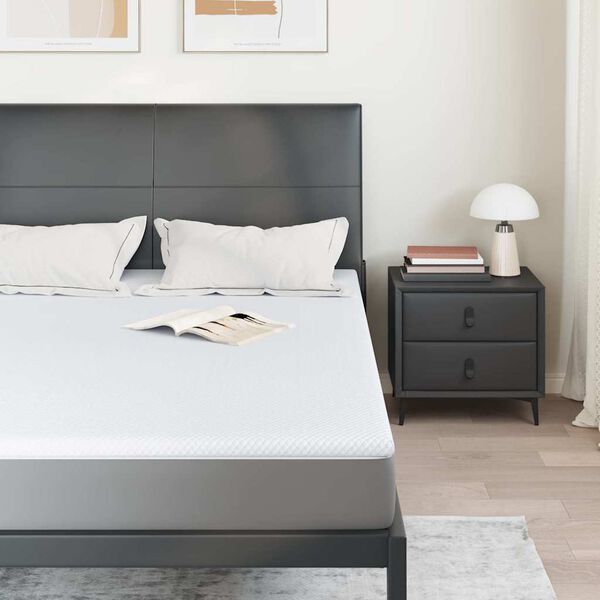 vidaXL Matrac topper Feh&eacute;r 140 x 190 cm Jacquard Sz&ouml;vet