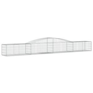 vidaXL &iacute;ves horganyzott vas gabion kos&aacute;r 400x50x40/60 cm