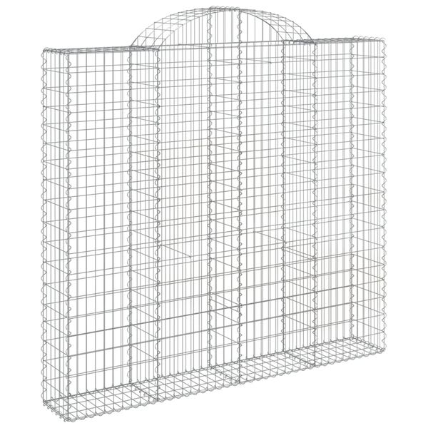 vidaXL 5 db &iacute;ves horganyzott vas gabion kos&aacute;r 200x50x180/200 cm