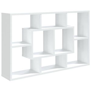 vidaXL feh&eacute;r szerelt fa fali polc 85 x 16 x 52,5 cm