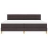 vidaXL LED Box Spring &Aacute;gy fejt&aacute;ml&aacute;val S&ouml;t&eacute;t Barna 200 x 200 cm sz&ouml;vet