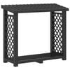 vidaXL Tűzifa&aacute;llv&aacute;ny Antracitsz&uuml;rke 114 x 46 x 101 cm PP