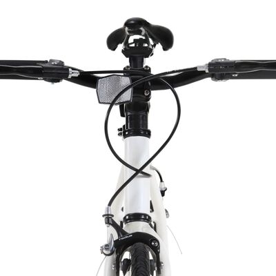 vidaXL fehér és fekete örökhajtós kerékpár 700c 51 cm