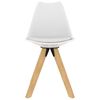 vidaXL 4 db fehér PP és tömör bükkfa étkezőszék