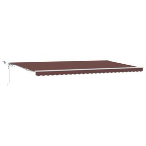 vidaXL barna automata kih&uacute;zhat&oacute; LED-es napellenző 600 x 300 cm