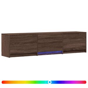 vidaXL LED-es t&eacute;v&eacute;&aacute;llv&aacute;ny Barna t&ouml;lgy 165 x 34 x 40 cm M&eacute;rn&ouml;ki fa