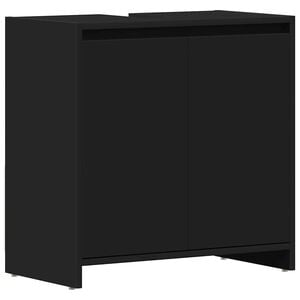 vidaXL fekete szerelt fa f&uuml;rdőszobaszekr&eacute;ny 60 x 33 x 60 cm