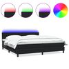 vidaXL fekete b&aacute;rsony rug&oacute;s &eacute;s LED-es &aacute;gy matraccal 200x220 cm