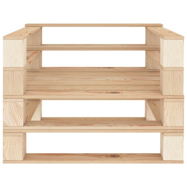 vidaXL 5 r&eacute;szes fa kerti raklap-&uuml;lőgarnit&uacute;ra